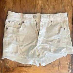 Aeropostale White Jean Shorts for Women